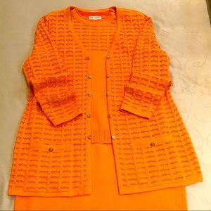 St. John Knit Skirt and Sweater Set